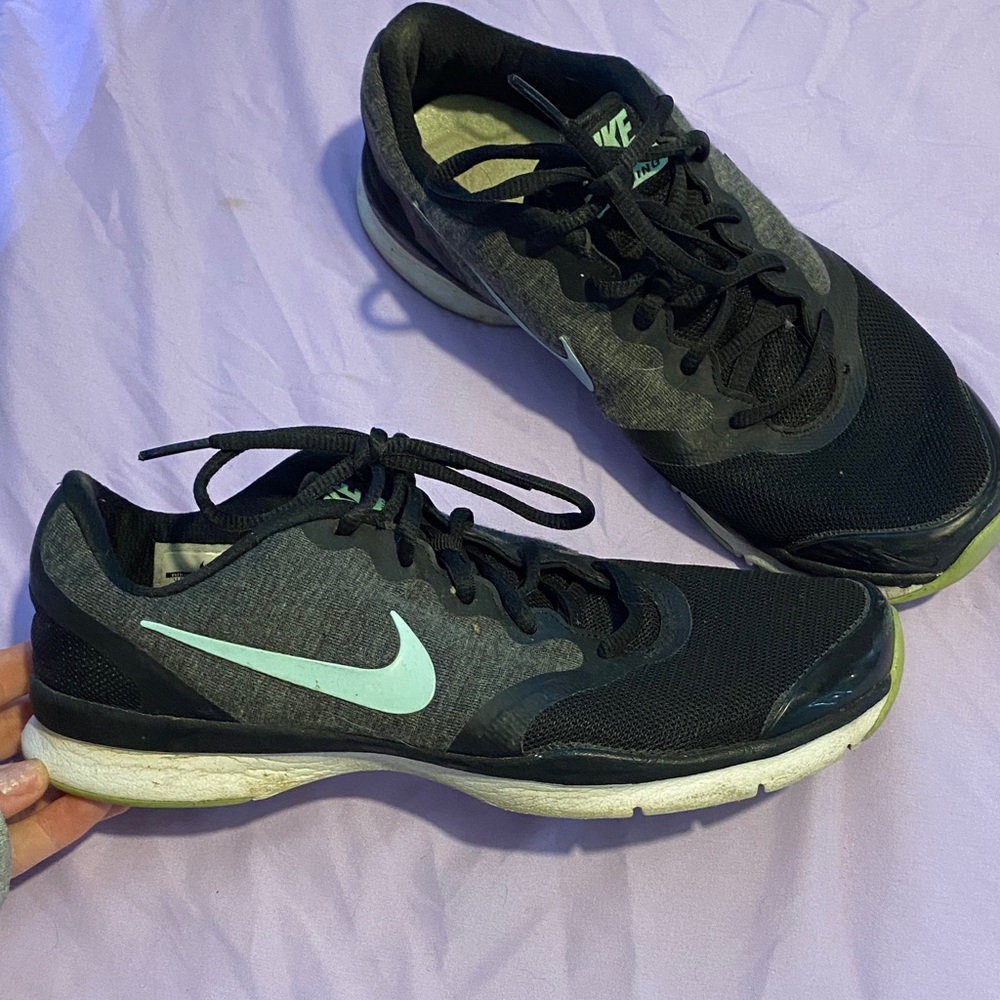 Nike Black and Dark Gray Running Shoes